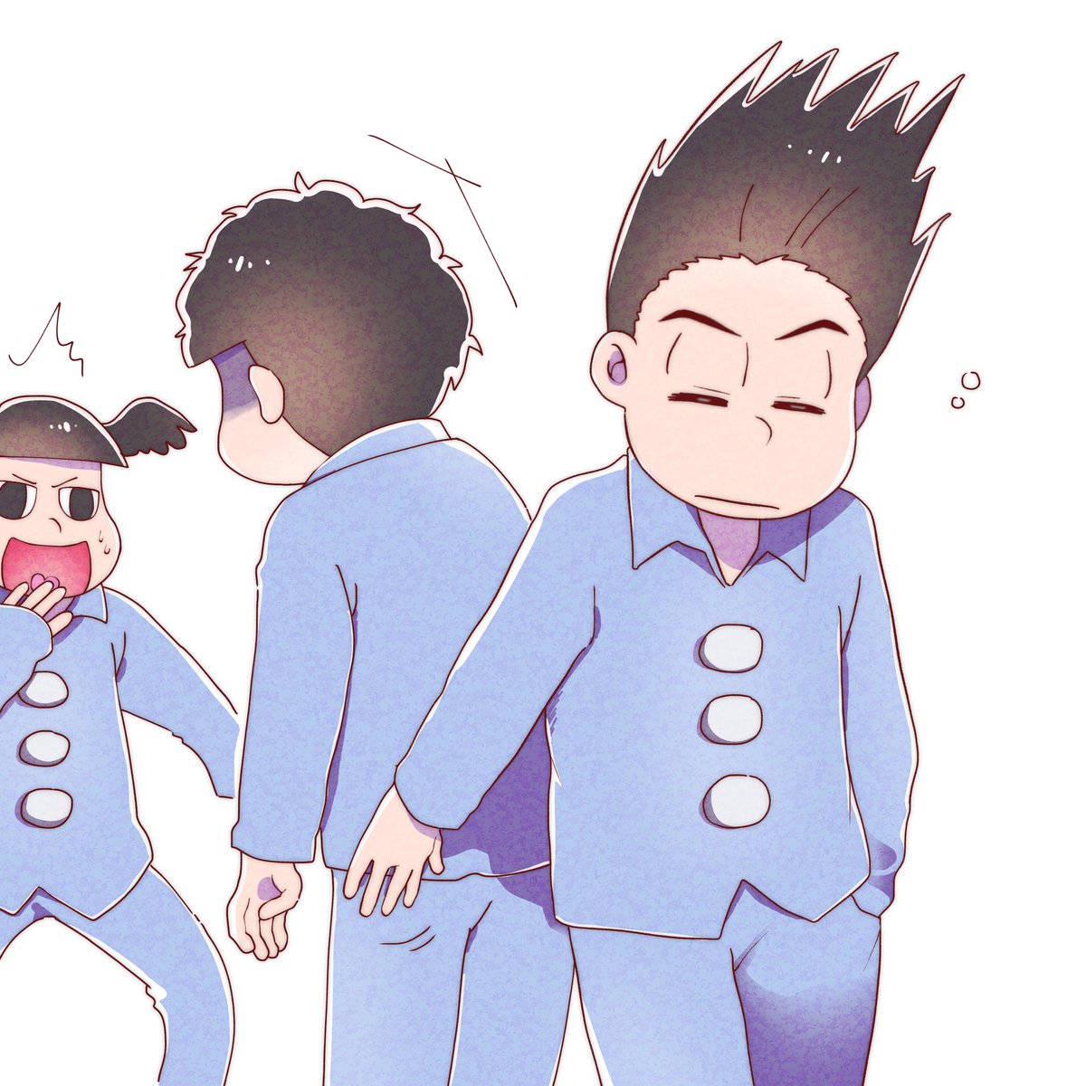 去り際に寝惚けて触ってく💙(カラ一)