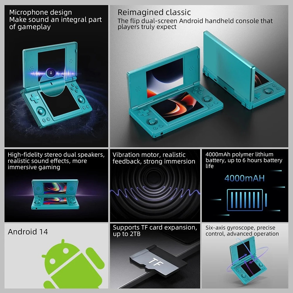 GeekBuying's tweet photo. Missing the dual-screen days? We've got you.
Meet the ANBERNIC RG-DS: Classic clamshell design, Dual 4" IPS screens, Android 14, and 20+ retro emulators. The ultimate nostalgia trip fits right in your pocket!
Score yours for only €129 with code GKB26MS5
https://t.co/azaze3Kmhv https://t.co/0uPR7wtnKa