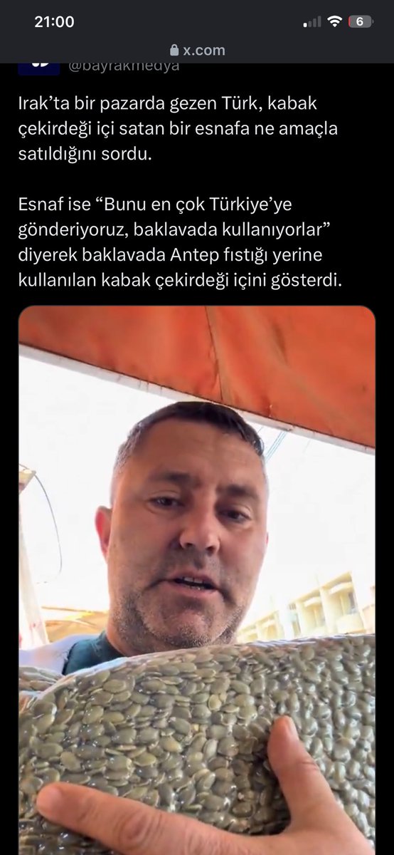 omerturkoglu's tweet photo. @halktvcomtr Bezelye kabak çekirdeği almayın fıstıklı baklava anlayamazsınız cevizli alın alacaksanız https://t.co/30DMpxzXB6