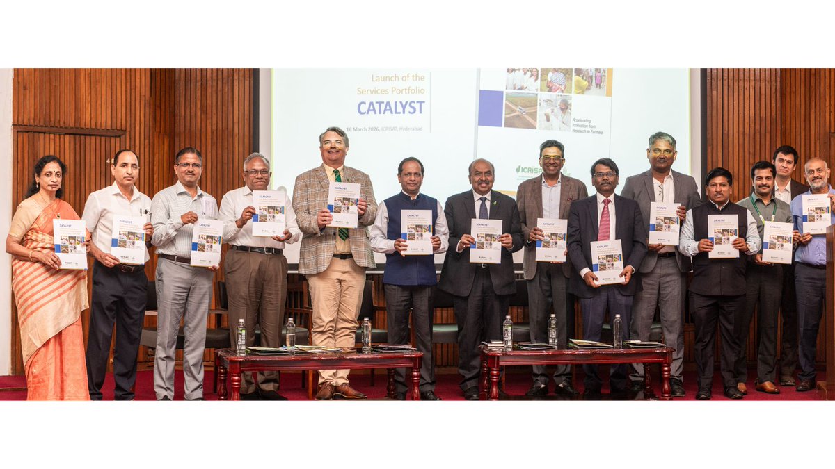 ICRISAT's tweet image. #Pressrelease #News

ICRISAT Launches #CATALYST to Accelerate Agricultural Innovation through Corporate Partnerships!

ICRISAT launches Collaboration for Agricultural Transformation through Advanced Learning, Science &amp;amp; Technology (CATALYST) its corporate engagement initiative, on