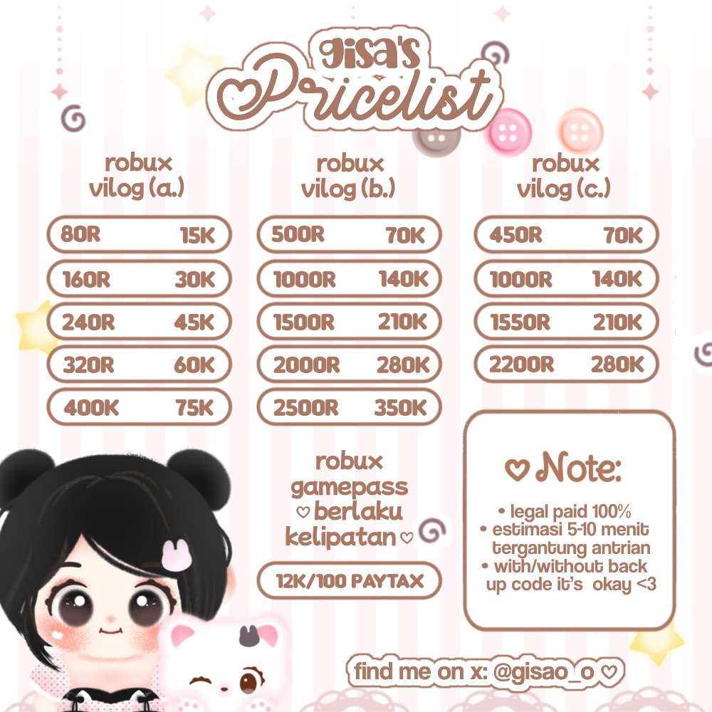 jiinrak's tweet photo. @terssmark ⠀
. 𐙚 ˚ alo  need  röbuk?  gisa  bisaa! ♡ tinggal  
duduk  manis,  ròbüz  siap  tuk  cimanis  ₍⑅ᐢ..ᐢ₎

 ⠀⠀ʚ notes! ga merubah harga
⠀⠀  marketplace, kamu <3 ɞ
⠀ formore: https://t.co/cgX0VbFZGu ✿
⠀ https://t.co/KQNfYj1kkE