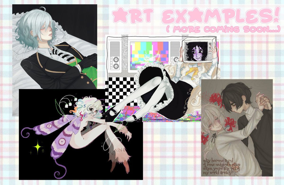 to de comissoes abertas !!! (*^ー^)ノ♪
quem tiver interesse pode mi chamar aqui ou no discord > sealmio
 • mais info no carrd sealmio.carrd.co 🦭