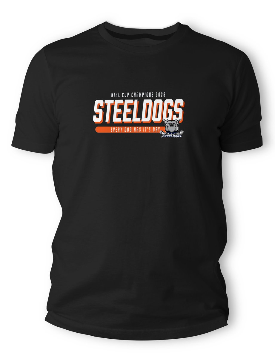 SteeldogsIHC's tweet photo. 🏆 CHAMPIONS MERCH 🏆

Sheffield, official Championship merchandise has landed in store!

Which one are you picking up?

Head to the Steeldogs store and grab yours now 👇
🛒 https://t.co/JJ6MlDGuk6

#SteeldogsHockey https://t.co/LW7GnkgrWO