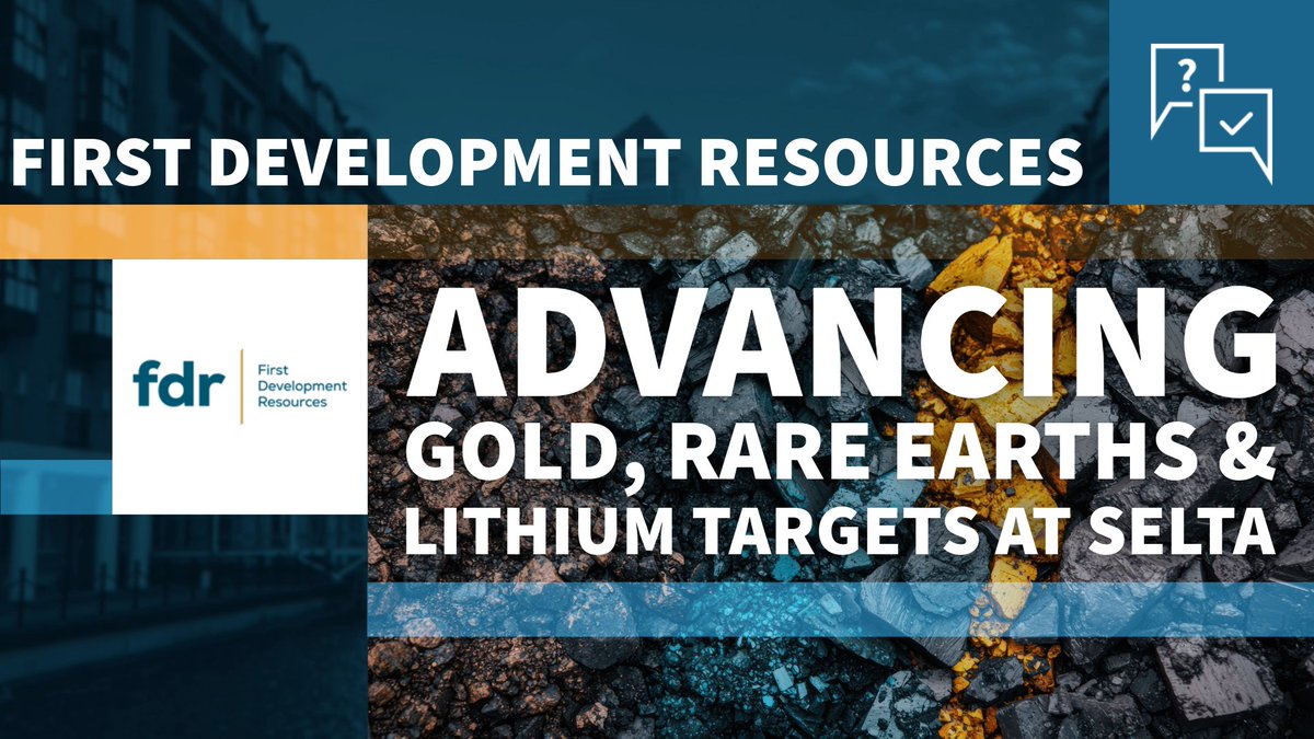 First Development Resources: Advancing Gold, Rare Earths &amp; Lithium Targets at Selta

<a href="/StockBoxMedia/">StockBox🎙️📈📽️</a> spoke to <a href="/TristanPottas/">Tristan Pottas</a> of  <a href="/FirstDevRes/">First Development Resources</a>, about progress at the Selta project, where gold, lithium and rare earths exploration are advancing across multiple targets.
  
Watch below