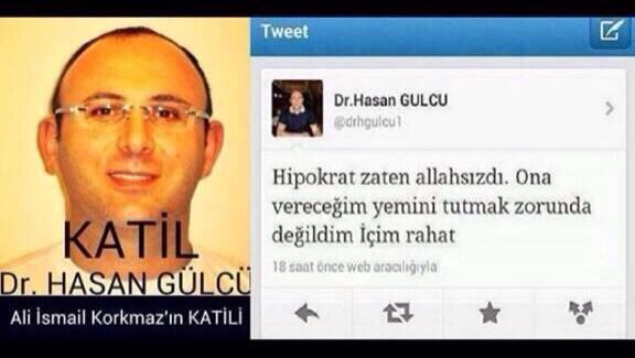 Ali İsmail'e kas gönderici yazıp gönderen katil doktor hasan gülcü hala eskişehir yunus emre hastanesinde hala görevine devam ediyor