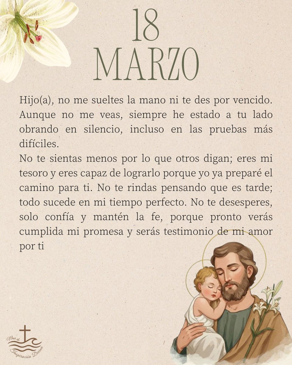 mar_deInsDivina's tweet photo. Aunque no me veas, estoy obrando; descansa en mi promesa y camina de mi mano. - Dios 🙌🏻🤎✝️ https://t.co/mY7mj34C91