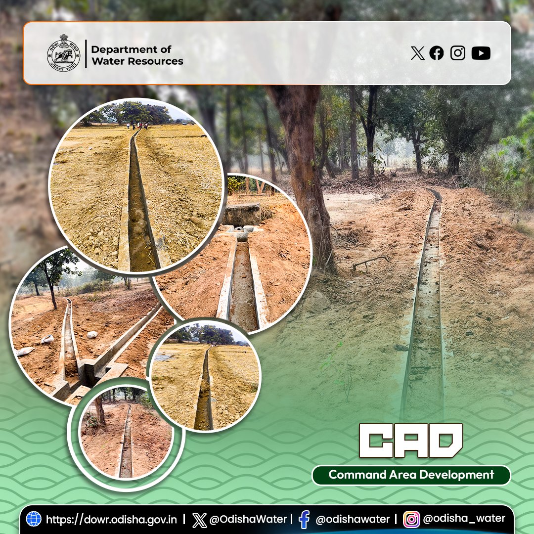 OdishaWater's tweet image. Construction of #FieldChannel is underway at Sirispal under Aradei MI command, #KeonjharDistrict. 526 m of lined channel and 12 hydraulic structures are being constructed to provide irrigation to an area of 20.33 ha of agricultural land of the village. Executed by Sirispal