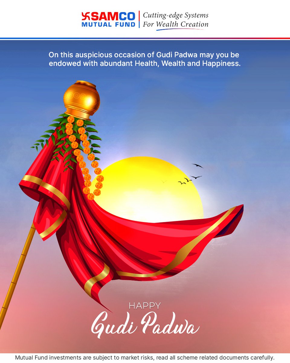 Samcomutualfund's tweet image. ✨ May this new year bring you abundant health, bountiful wealth, and everlasting happiness.

Happy Gudi Padwa 🌸

#GrowWithSamco #SamcoMutualFund #HappyGudiPadwa