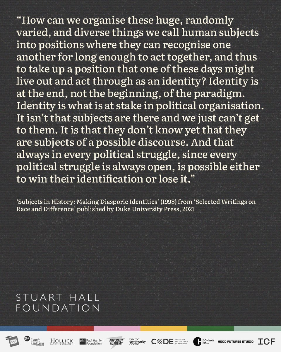 The Stuart Hall Foundation tweet media