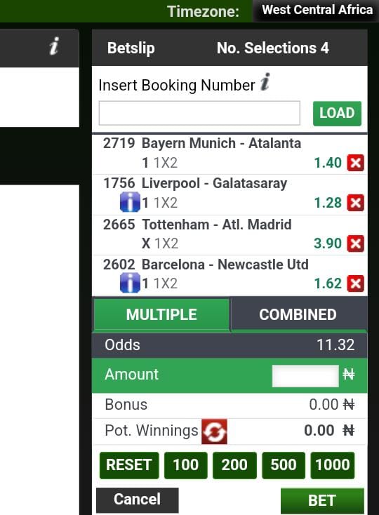 🚨 UCL SELECTION ✅ 🔥🔥

 ODDS: 11.32

BOOKING CODE: 57J8Y8N

Edit &amp; Stake Wisely!!!🔞🔞

DEPOSIT &amp; PLAY: 👉🏻 register.bet9ja.com/shop?promocode…

#Bet9jaCodes
