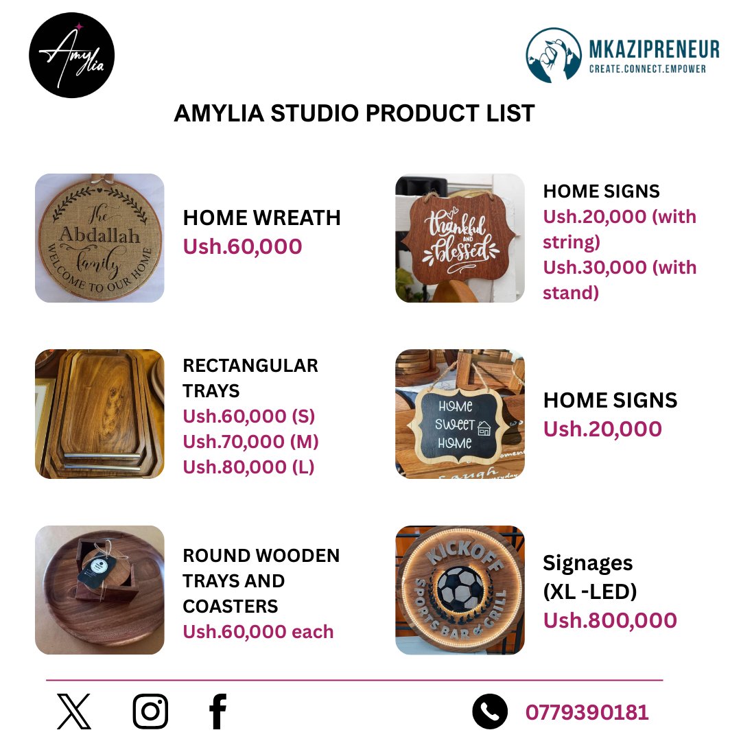 mkazipreneur's tweet image. Meet Aminata Najjingo, founder of Amylia Studio, who is blending creativity with sustainability in homeware, arts, and crafts, while boldly championing disability inclusion.✨

Support her work in the flyer below.     

#InclusivityAwareness #SkillsDevelopment #CreativeImpact