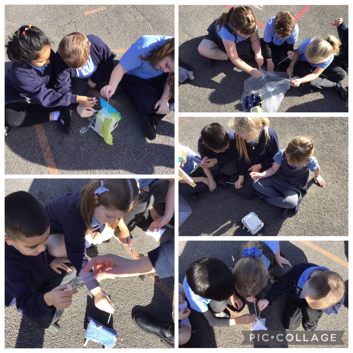 StAugustinesCPS's tweet photo. Year 1 had a fantastic time investigating waterproof materials in science yesterday π§ͺ! We designed and built shelters for Incy the Spider and tested them to see if they could keep him dryπ·οΈ #StAugustinesScience https://t.co/jsq83defRh