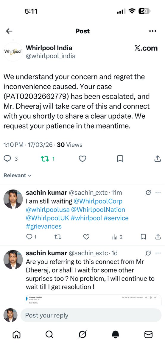 sachin_extc's tweet photo. @WhirlpoolUK @whirlpool_india @WhirlpoolCorp @whirlpoolusa @WhirlpoolNation https://t.co/uljv14VJ19