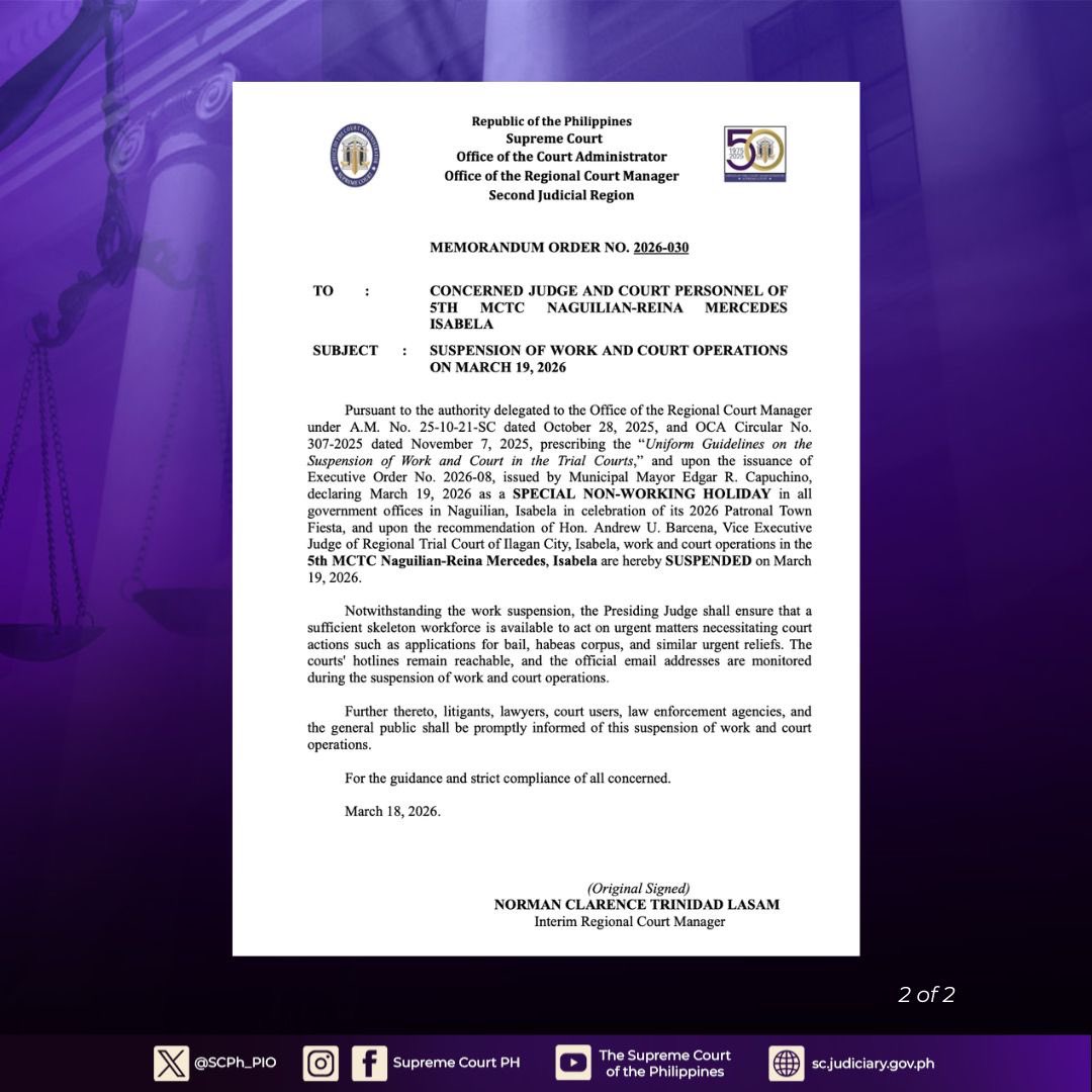 Philippine Supreme Court Public Information Office tweet media