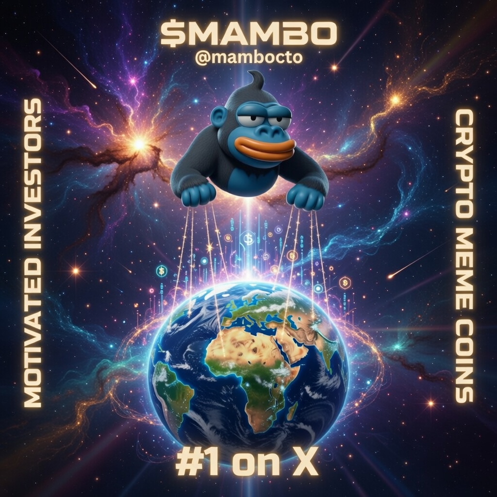 🦍🌌 **$MAMBO OWNS THE UNIVERSE** 💫    
Strings in hand. Earth under control. Motivated investors on one side, every crypto meme coin on the other.    

This gorilla isn’t playing — he’s the puppet master making the whole space dance while sitting at 

**#1 on X** 🔥    

The