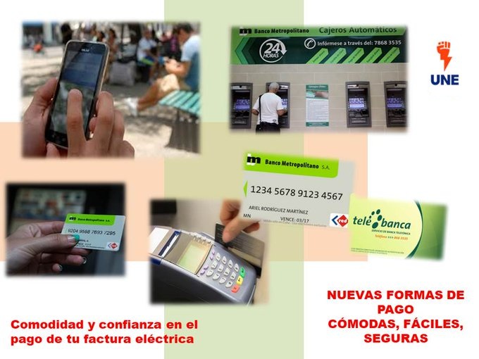 Aproveche las ventajas que les ofrecen las plataformas digitales , rapidez , facilidad y seguridad , pague su factura eléctrica por cualquiera , que le sea más viable.#PagueDesdeCasa.#HazloFacil.