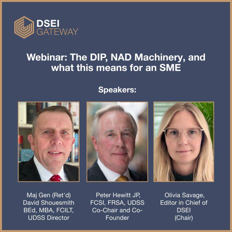 peterlrh's tweet photo. Join us today to explore:

🔸What to look out for in the upcoming Defence Investment Plan (DIP)

🔸How the NAD is evolving to support SMEs

🔸Key announcements relevant to smaller businesses

🔸How this aligns with priorities outlined in the SDR

https://t.co/FmPxab7c3I https://t.co/oljJcg3TU0