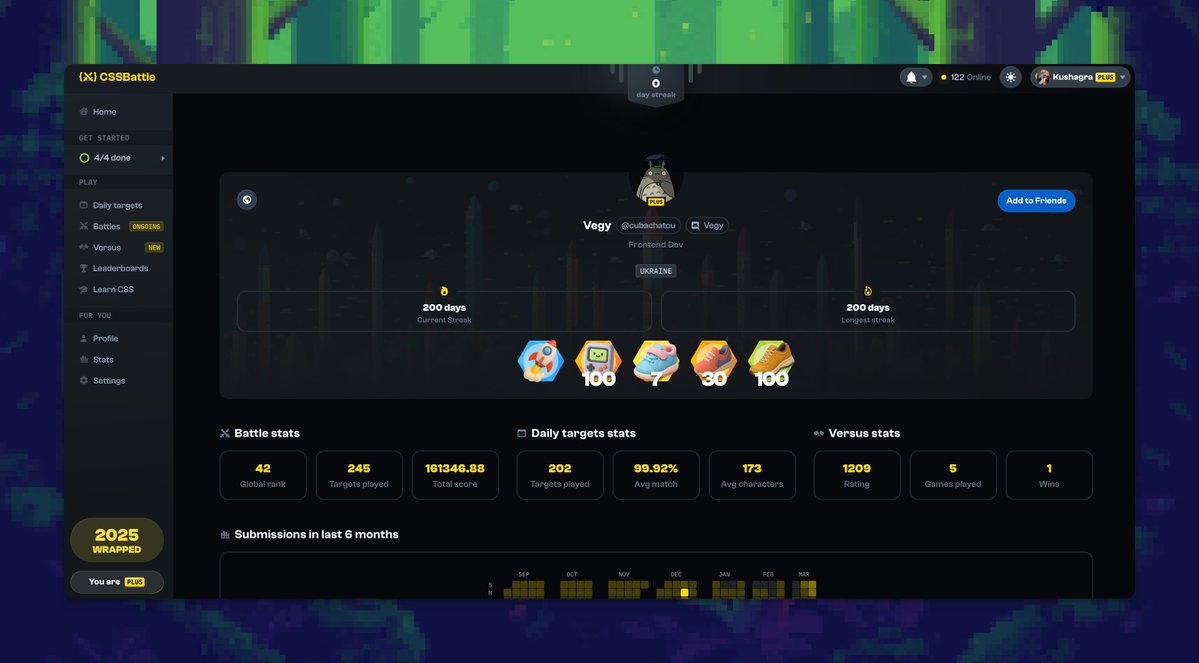 Kushagra Gour @css_battle tweet media