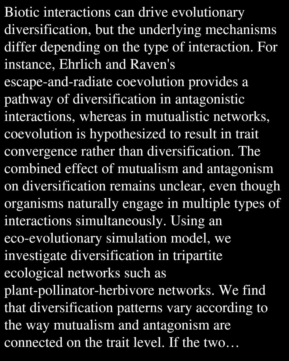 Evolutionary Biology tweet media