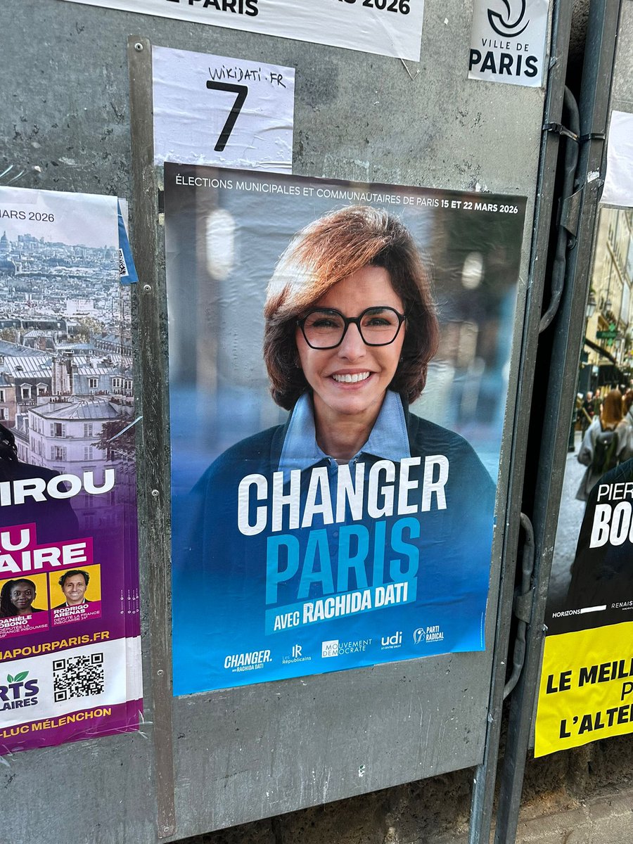 Dimanche on change ensemble ! Avec <a href="/datirachida/">Rachida Dati ن</a> <a href="/PourDati2026/">Dati 2026</a> et <a href="/ThierryGuerrier/">Thierry Guerrier</a> pour refaire de Paris une ville BELLE, SÛRE,PROPRE,et HARMONIEUSE dimanche on se MOBILISE on VOTE et on choisi L’ALTERNANCE ! 🗳️22 mars 2026 #parisvachanger !