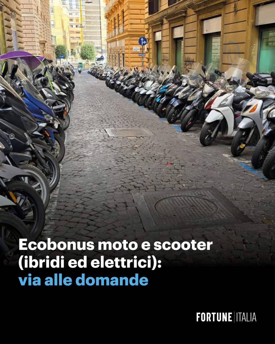 fortuneitalia's tweet image. A partire dalle ore 12 di oggi, mercoledì 18 marzo 2026, i concessionari possono prenotare, tramite il portale dedicato, gli incentivi per l’acquisto di #moto, #scooter e #microcar.  

👉 Leggi l'articolo completo online al link fortuneita.com/2026/03/18/eco…