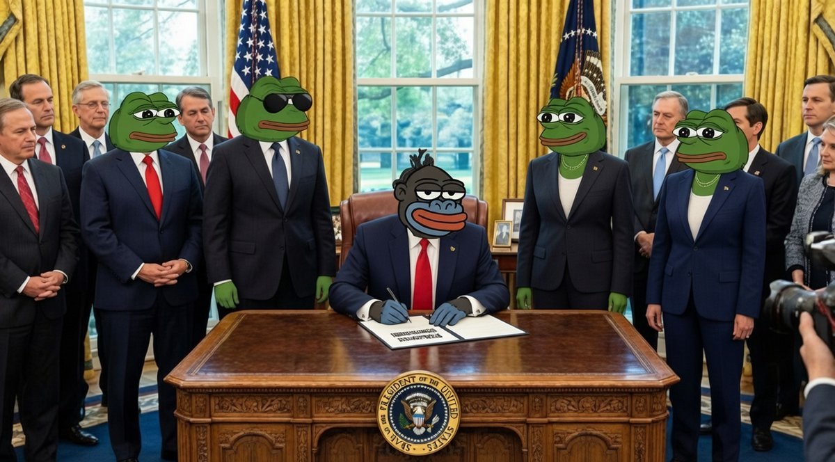 🦍✍️🇺🇸   #Crypto squad in the Oval, gorilla in the big chair – crypto clarity incoming!    

$MAMBO on $ETH leading the charge to a BILLION+ 🚀💨    

Ape in <a href="/MamboCto/">Mambo CTO</a>   

CA: 0x404d3295c8b1c61662068db584125a7ebcc0d651    #MAMBO #ClarityAct #GorillaTakeover  🦍🔥