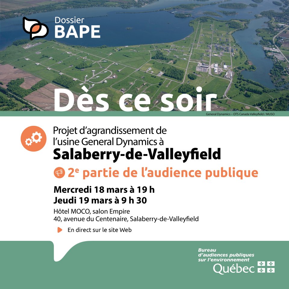 Bureau d'audiences publiques sur l'environnement tweet media