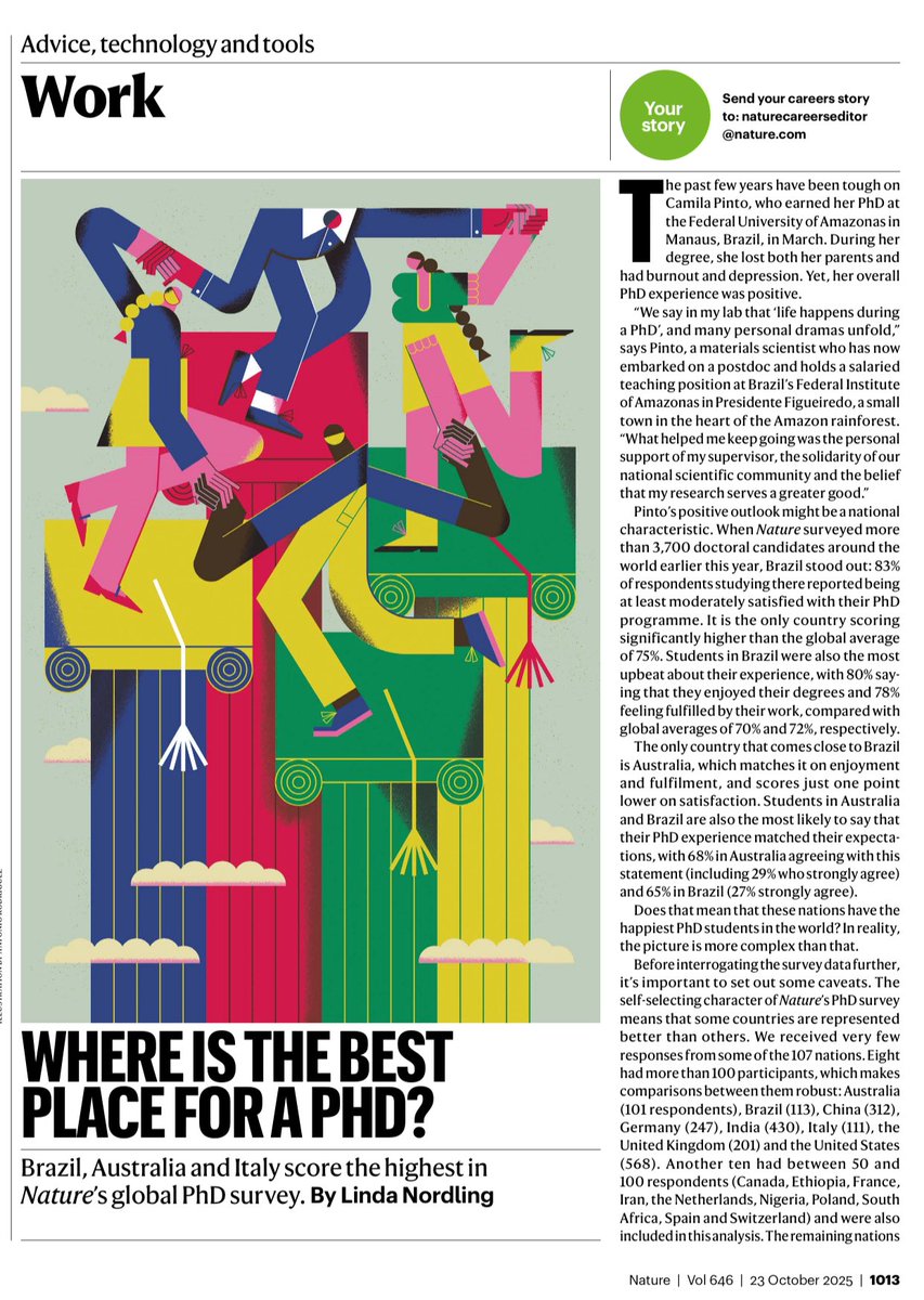 SciencNews's tweet image. WHERE IS THE BEST PLACE FOR A PHD @Nature #PhD #PhDlife #Academic