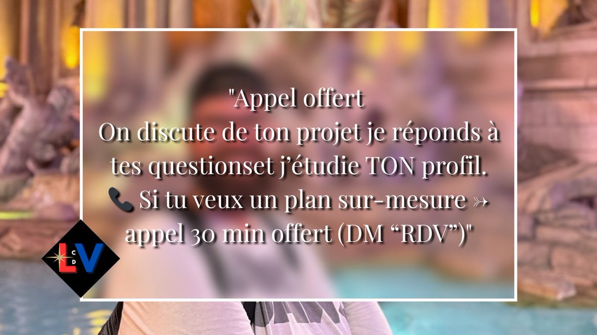 yoetwark's tweet photo. Vegas peut être simple… si tu sais comment l’organiser.
Je t’aide à construire ton plan sur-mesure.
📞 30 min gratuites
DM “VEGAS”
#LasVegas https://t.co/Q70qg9e5Nd