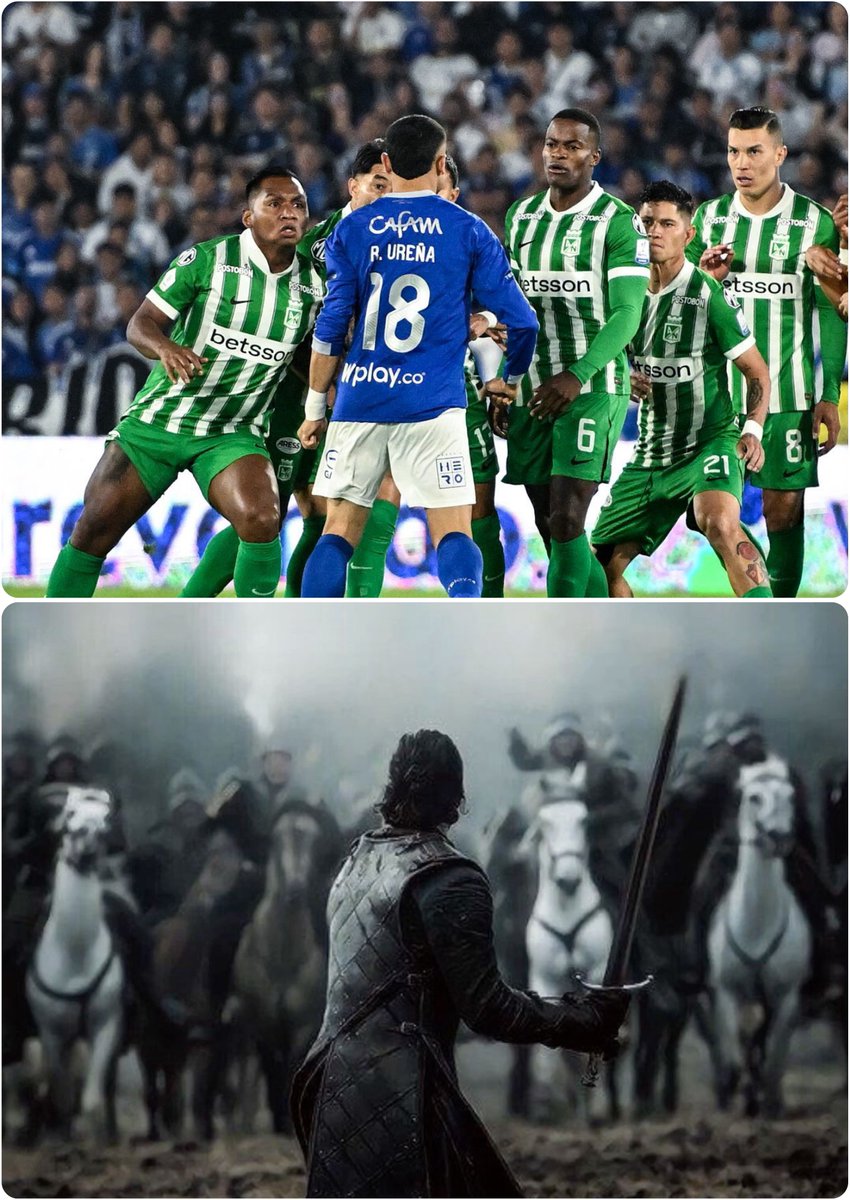 Camoloko's tweet photo. La foto de Rodrigo Ureña ayer, me recuerda a Jon Snow en la batalla de los bastardos. #Millonarios @MillosFCoficial https://t.co/uPKuJQDHlX