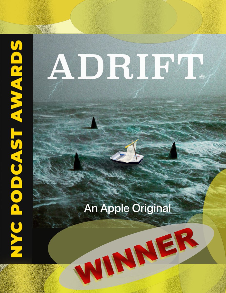 BlanchardTweets's tweet photo. We are thrilled to have won FOUR New York Podcast Awards!

Extrasensory scooped Best Original Score, Best Scriptwriting and Best Paranormal Podcast, while Adrift won Best Sound Design - all a testament to the hard work of our team, and our wonderful collaborators on at @AppleTV https://t.co/jbQVB6smql