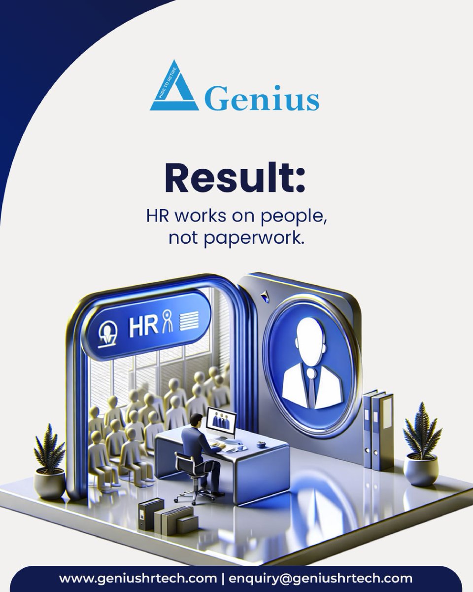 GeniusHRTechLtd's tweet image. When HR spends more time on paperwork than people… something’s off. 👀
Time to let Genius PayHRMS do the work, so HR can do what it does best.

Mail Us At: 📩 enquiry@geniushrtech.com
Visit Website :🌐 geniushrtech.com

#HRInsights #Automation #SmartWork #GeniusHRTech