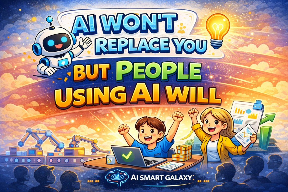 AiSmartGalaxy's tweet photo. AI Automation explained in 4 simple slides 🤖⚡

Learn what it is, how it works, and why it matters.

👉 AI won’t replace you
👉 But people using AI will
#AIAutomation #AI #Tech #AiSmartGalaxy https://t.co/83WVy2O7Vy