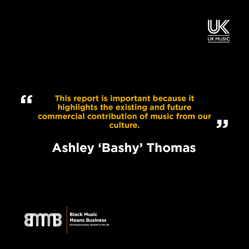 UK artist <a href="/Bashy/">Ashley Thomas</a> has hailed UK Music's first of its kind Black Music Means Business report into the vast economic contribution of Black Music over the past three decades. Read what he had to say and the full report here: tinyurl.com/ztjabzjx