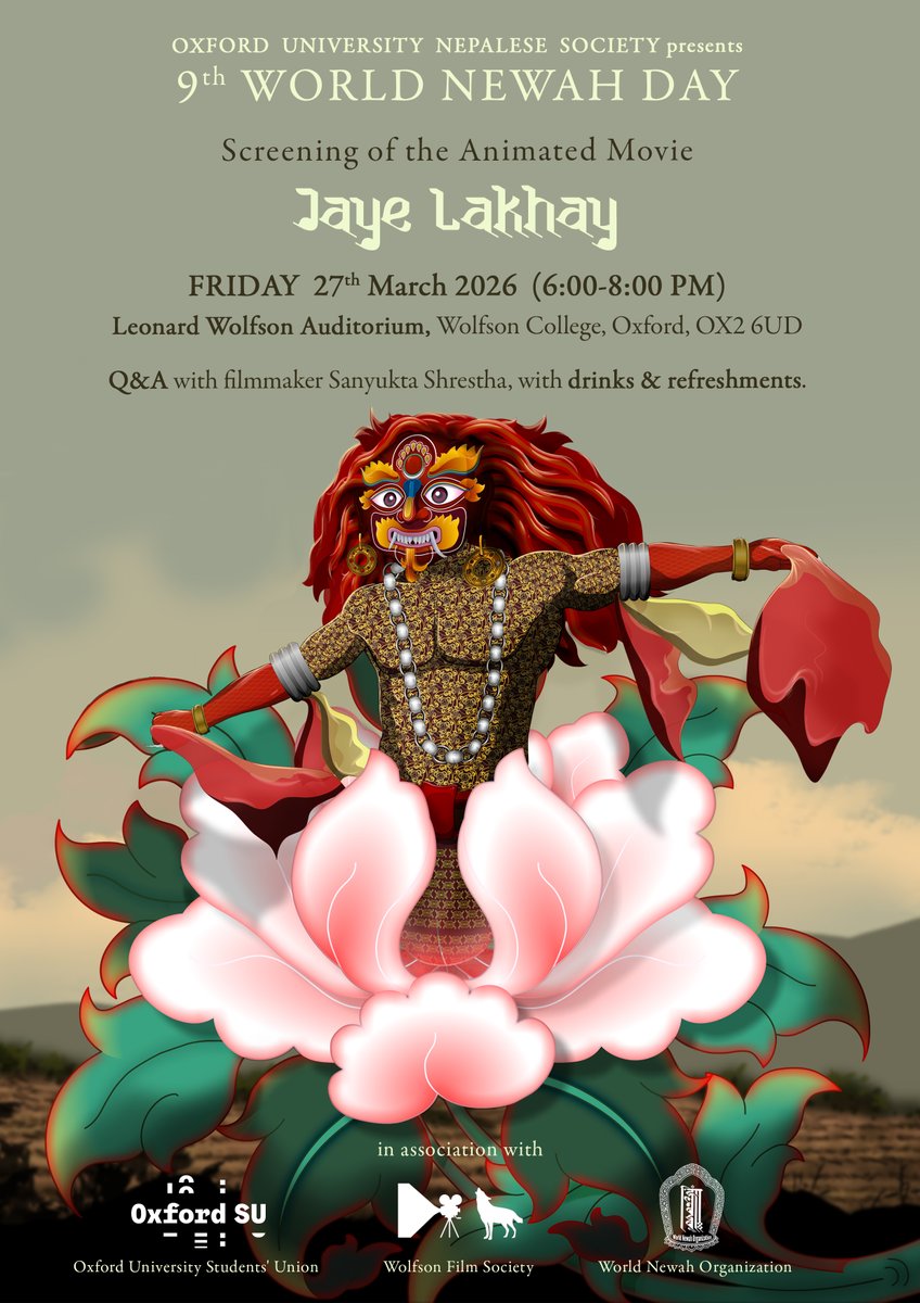sanyuktashr's tweet image. #JayeLakhay, the #movie brings #Newar #Buddhism, #myth &amp;amp; #history, #art and #music to the #animation platform, based on the #traditional art school for 8 long years (2017-2025). #Lakhay #Lakhey #Nepal #Kathmandu #culture #heritage #satyamohanjoshi #oxford