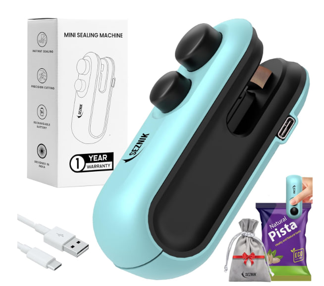 GrabOnIn's tweet image. 🌙 Ramzan Deals are LIVE ✨
🔒 Seznik Portable Mini Sealing Machine just ₹333 😍 Seal snacks &amp;amp; keep food fresh easily

🛍️ Grab yours now -  amzn.to/4lDXNZA

#RamzanDeals #KitchenGadgets #DealAlert #SmartHome #ShopNow