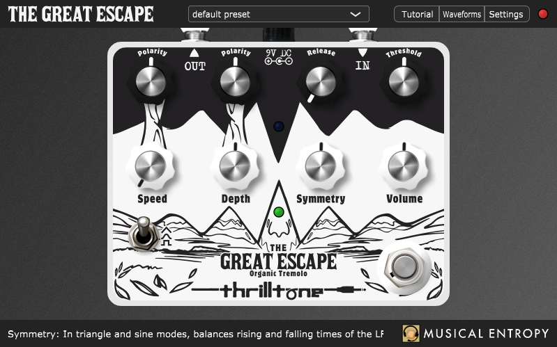 New post about the recent update of my freeware audio plug-in The Great Escape, emulation of Thrilltone original and amazing tremolo pedal

musicalentropy.github.io/TheGreatEscape/