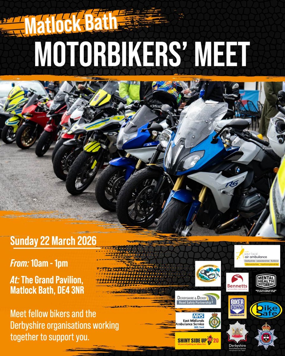 DDRSP_'s tweet photo. 🏍️Love life on two wheels? 🏍️

Only 4 days to go!
Meet fellow motorbike enthusiasts at this free event designed to bring bikers together with organisations who support them.    

No need to book, just turn up on the day. https://t.co/YcFaEDXI6t