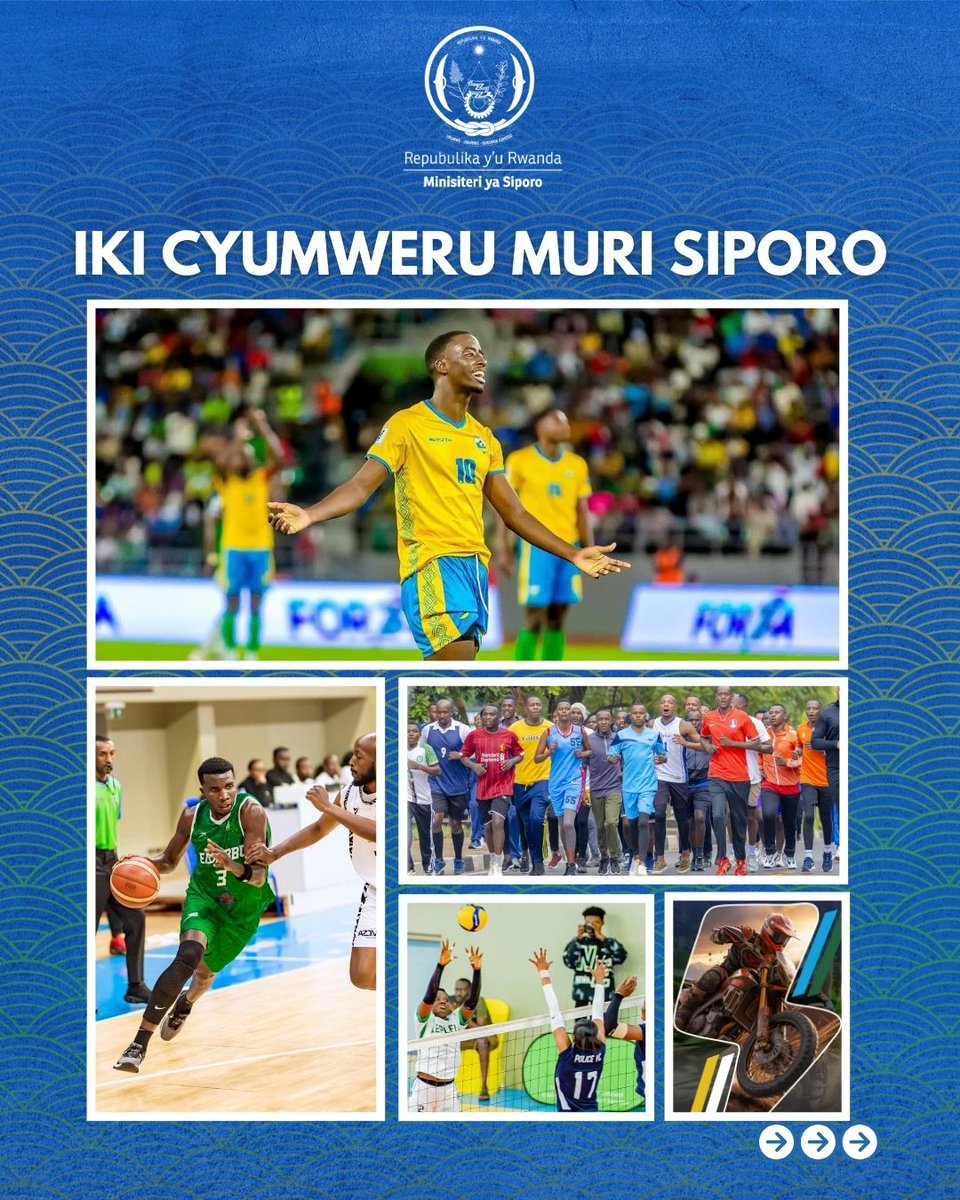 Rwanda_Sports's tweet photo. Gahunda irakomeje, ntuzacikwe n’imikino ukunda muri iki cyumweru! ⚽️🏐🏀👇🏿  

#RwandaSports 

🧵 https://t.co/XKlU3FwUfW