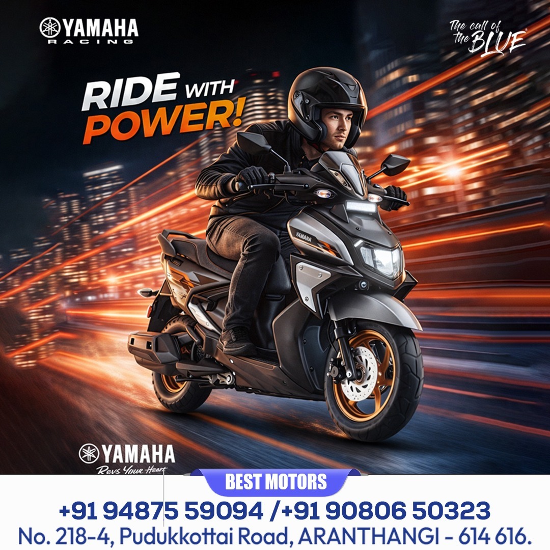 Best_Motors_Yam's tweet image. 🔥 Ride With Power. Ride With Confidence. 🔥
📍 Best Motors – Aranthangi
📞 94875 59094 | 90806 50323

#Yamaha #RideWithPower #CallOfTheBlue #YamahaScooter #BestMotors #Aranthangi #BikeLovers #ScooterLife #StreetRide #YamahaIndia #RideInStyle 🛵🔥