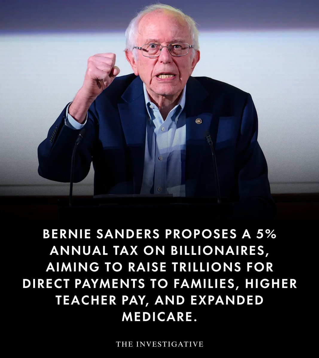 AnonymousNewsHQ's tweet image. U.S. Lawmakers Propose New Billionaire Wealth Tax

#fblifestyle #BernieSanders #RoKhanna #MakeBillionairesPay #WealthTax