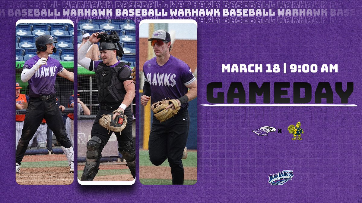 IT'S GAMEDAY! The Warhawks close out the 2026 Blue Wahoos Challenge Vs. Trinity College at 9 AM. HUGE shoutout and thank you to Quint Studer and The Pensacola Blue Wahoos for hosting another amazing tournament!
#WarhawkBaseball #PoweredByTradition