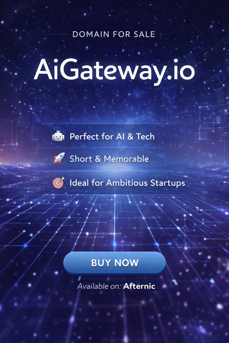 domainavenue's tweet image. AiGateway.io for sale

#domainnames #domainforsale #domains