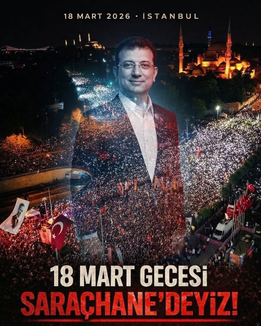 Bugün Türkiye’nin en güçlü Cumhurbaşkanı adayı Ekrem İmamoğlu’nun haksız tutukluluğunun 1. Yıl Dönümü!

— Ekrem İmamoğlu eğer seçimi kazanacak bir aday olmasaydı tutuklanmazdı.

— Ekrem İmamoğlu’nun ismi Epstein belgelerinde geçseydi yani Trump’ın adamı olsaydı tutuklanmazdı.

—