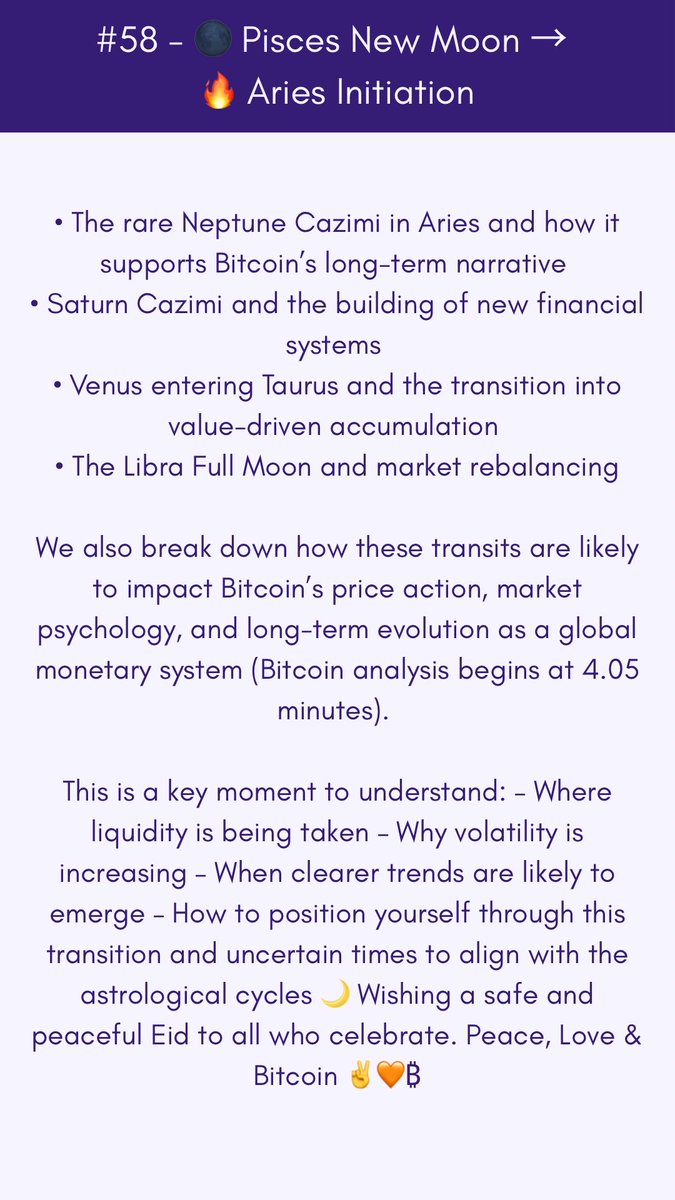 bitcoinzodiac's tweet photo. 🌑 Pisces New Moon → ���� Aries Initiation

https://t.co/DofBq4OAE5 https://t.co/FrVoojpFpz