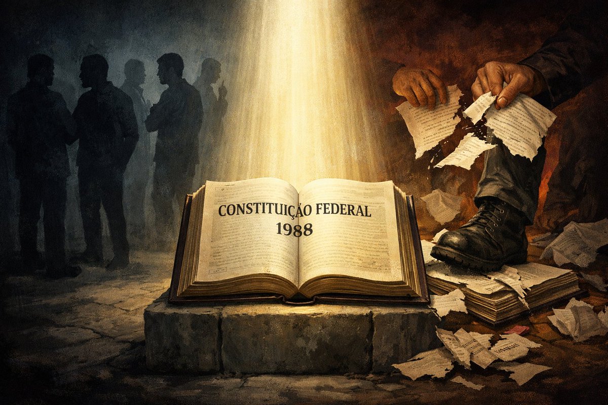 Cleverson1975's tweet photo. A Constituição Federal de 1988 não é uma peça retórica, mas o alicerce do Estado Democrático de Direito. Nela estão consagrados princípios como a dignidade da pessoa humana, a separação dos poderes e a prevalência dos direitos e garantias fundamentais. https://t.co/fiHGCwcEJc