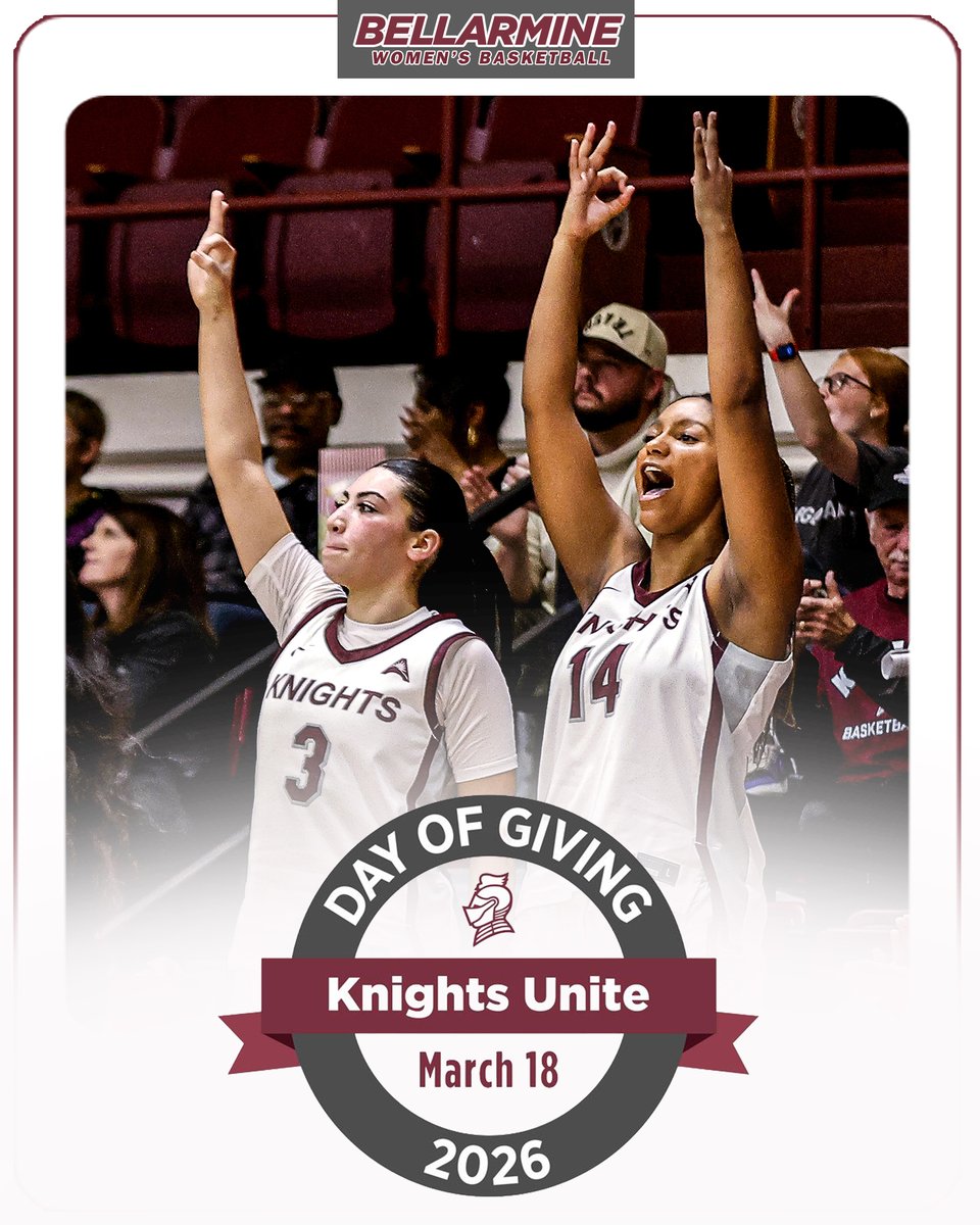 Today, the Knights Unite to support Bellarmine students. Every gift helps strengthen the student experience and promotes student success. Your generosity makes a lasting impact.  

#BUKnightsUnite 

To donate, please visit ⤵️
🤝 bellarmine.edu/donor-engageme…