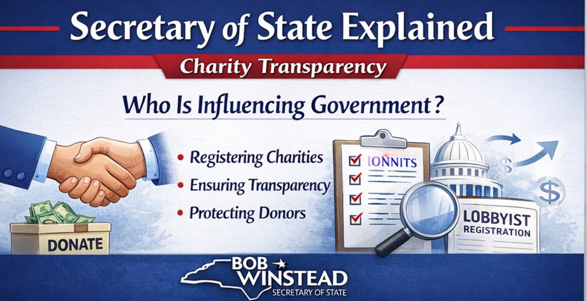 Bob Winstead for NC Secretary of State tweet media