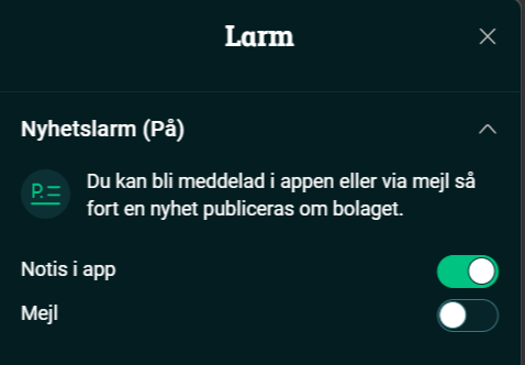 rikedomar's tweet photo. Någon som vet hur Nyhetslarm funkar hos @avanzabank? Jag lyckas inte få några notifieringar i appen.... #finanstwitter https://t.co/Px1bbLg2Xv