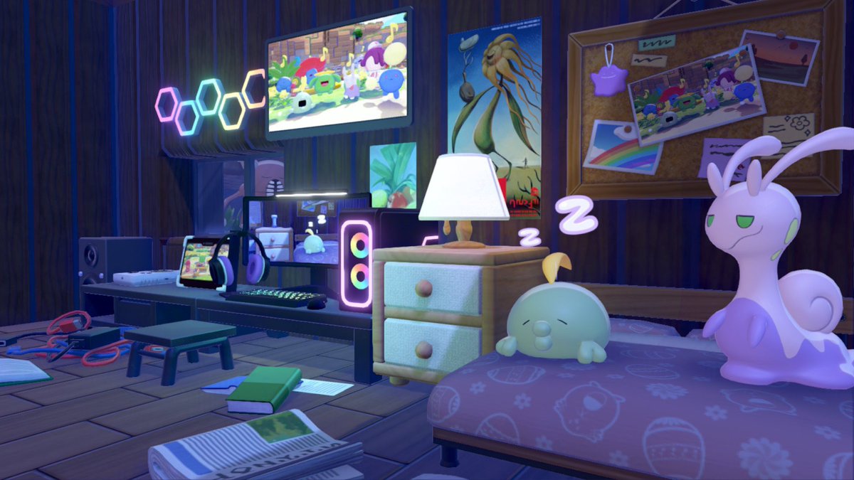 Black_Tapioca3's tweet photo. ゲーミング部屋できた👾🎮

#NintendoSwitch2 
#ぽこポケ   
#ぽこあポケモン 
#ポケモン https://t.co/hWSeDfF3Ls